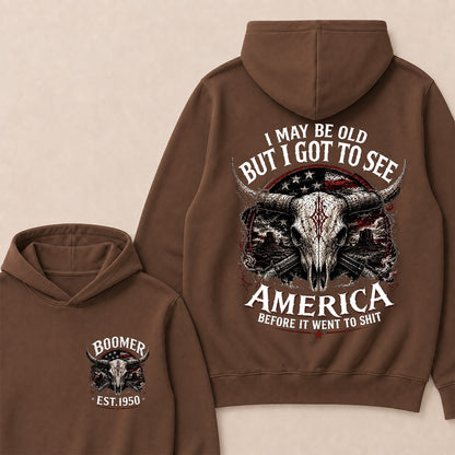 Custom Year "I MAY BE OLD BUT I GOT TO SEE AMERICA" Full Collection Hoodie